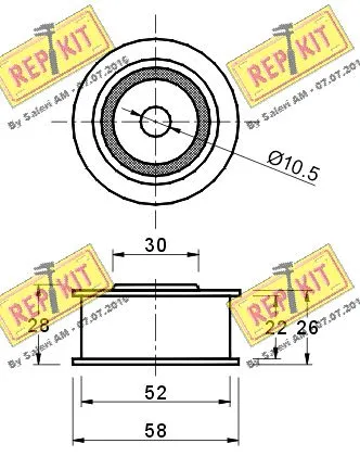 Deflection/Guide Pulley, V-ribbed belt