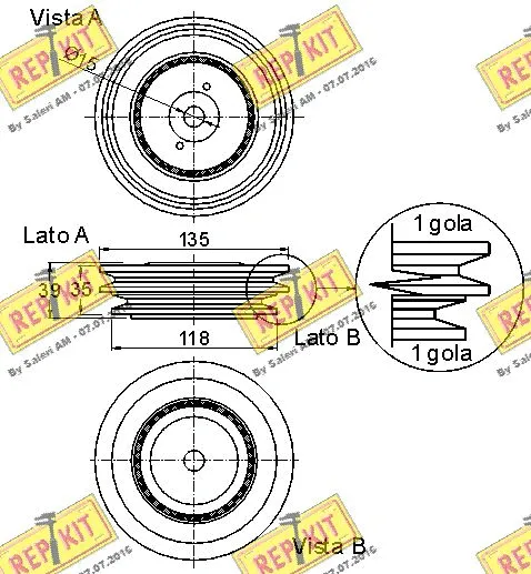 Belt Pulley, crankshaft