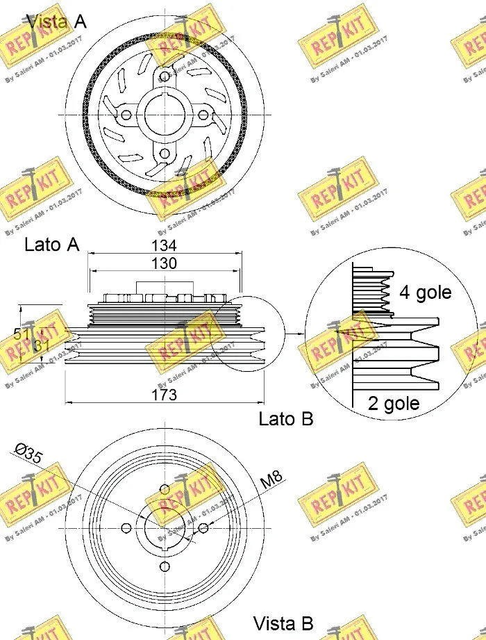 Belt Pulley, crankshaft