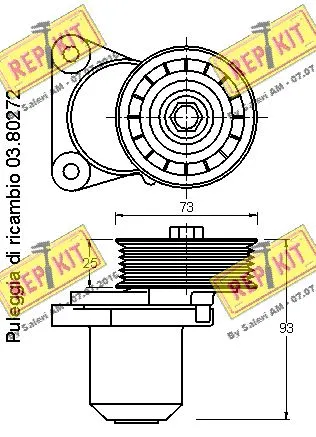 Belt Tensioner, V-ribbed belt