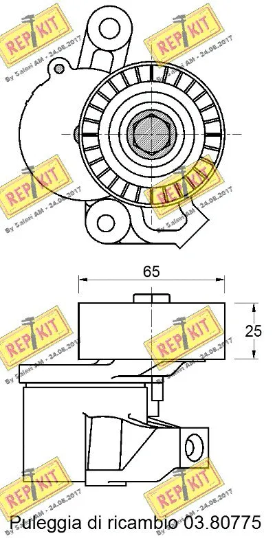 Tensioner Pulley, V-ribbed belt