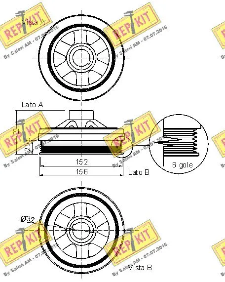 Belt Pulley, crankshaft