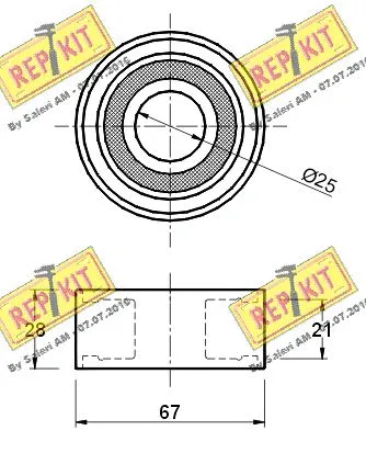 Deflection/Guide Pulley, timing belt
