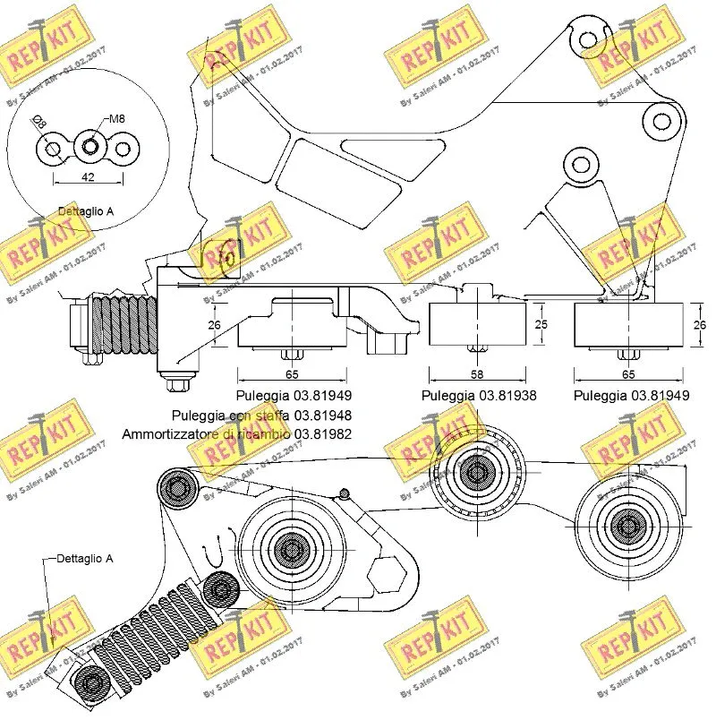 Belt Tensioner, V-ribbed belt