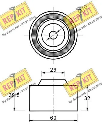 Deflection/Guide Pulley, timing belt