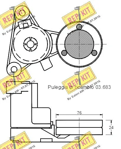 Belt Tensioner, V-ribbed belt