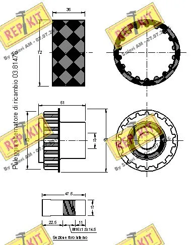 Alternator Freewheel Clutch