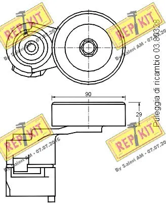 Belt Tensioner, V-ribbed belt