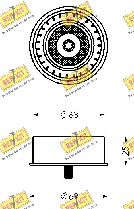 Deflection/Guide Pulley, timing belt