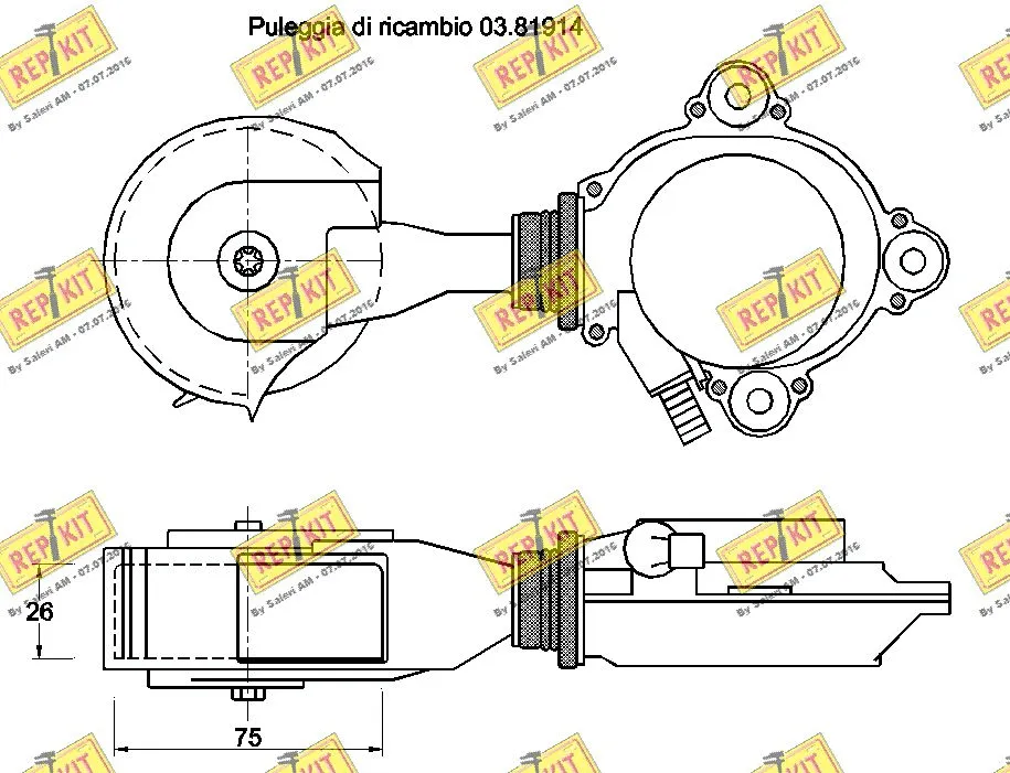 Belt Tensioner, V-ribbed belt