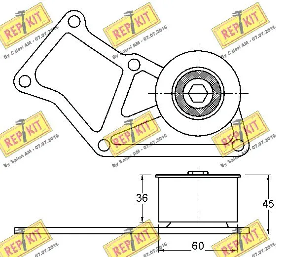 Deflection/Guide Pulley, timing belt