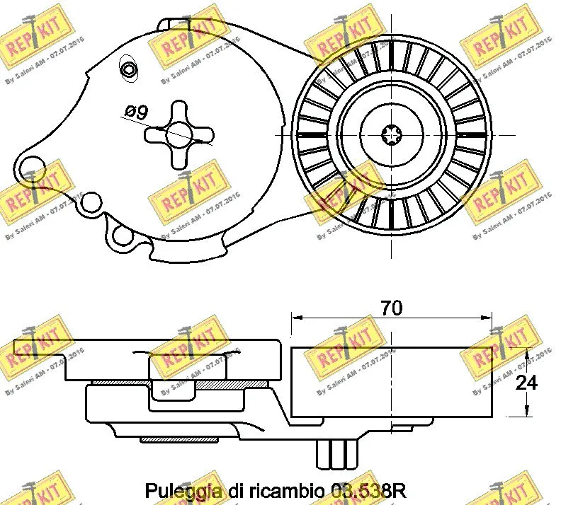 Belt Tensioner, V-ribbed belt