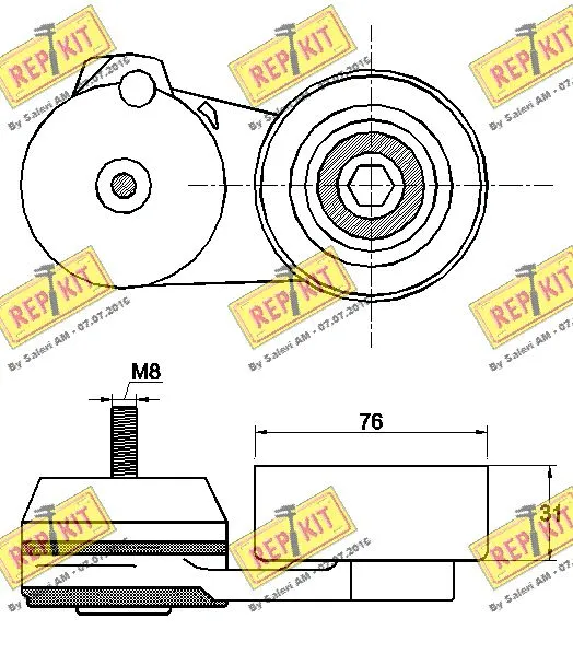 Belt Tensioner, V-ribbed belt