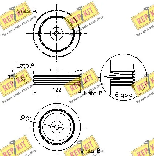 Belt Pulley, crankshaft