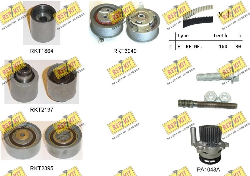 Water Pump & Timing Belt Kit (RKTK1096PA)