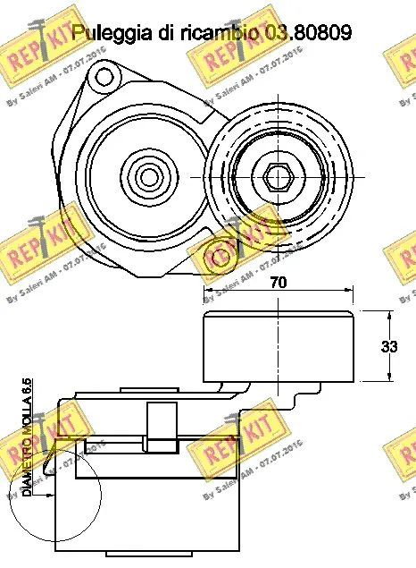 Belt Tensioner, V-ribbed belt