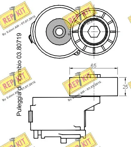 Belt Tensioner, V-ribbed belt