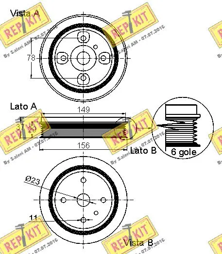 Belt Pulley, crankshaft