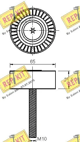 Deflection/Guide Pulley, V-ribbed belt