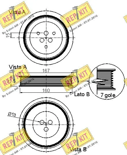 Belt Pulley, crankshaft