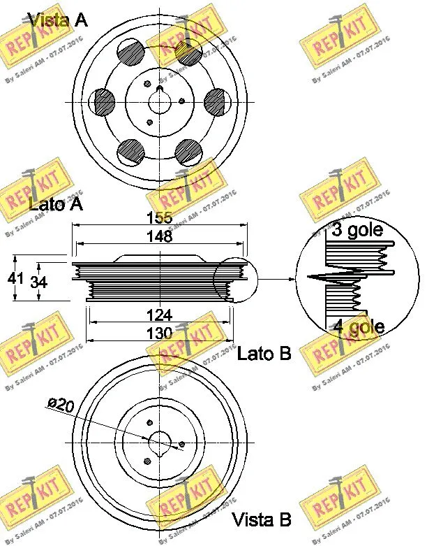 Belt Pulley, crankshaft