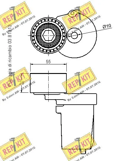 Belt Tensioner, V-ribbed belt