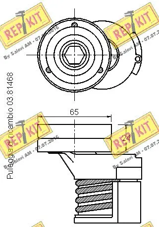 Belt Tensioner, V-ribbed belt