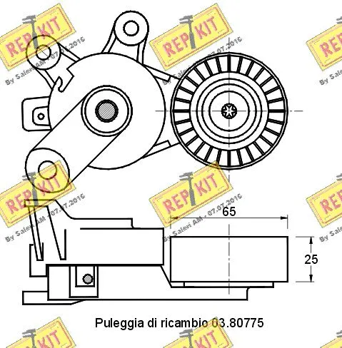 Belt Tensioner, V-ribbed belt