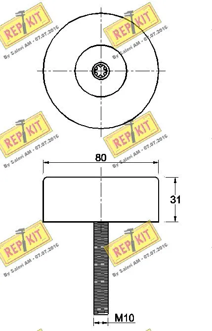 Deflection/Guide Pulley, V-ribbed belt