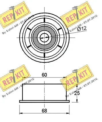 Deflection/Guide Pulley, timing belt