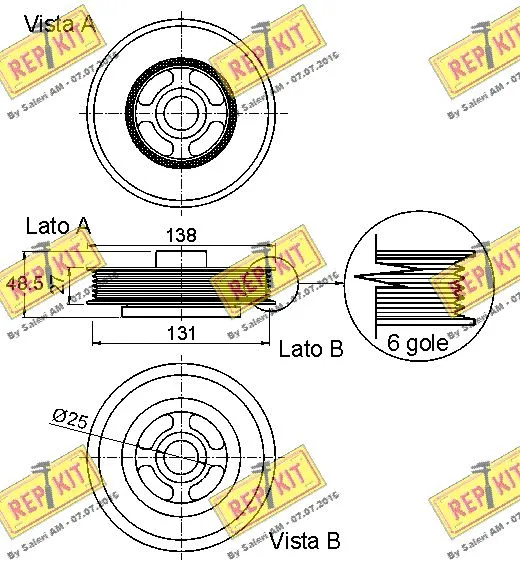 Belt Pulley, crankshaft