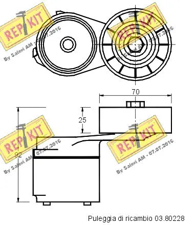 Belt Tensioner, V-ribbed belt