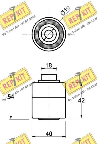 Deflection/Guide Pulley, V-ribbed belt