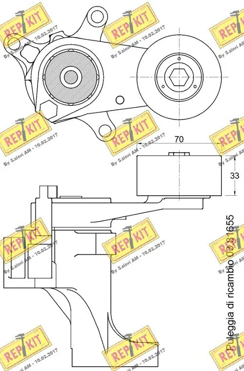 Tensioner Pulley, V-ribbed belt