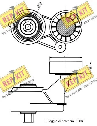 Belt Tensioner, V-ribbed belt