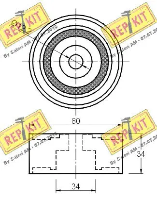Deflection/Guide Pulley, timing belt