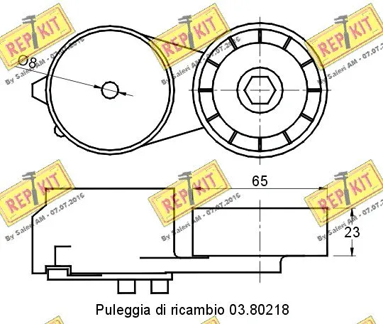 Belt Tensioner, V-ribbed belt