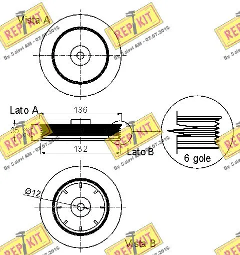 Belt Pulley, crankshaft