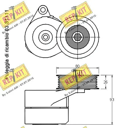 Belt Tensioner, V-ribbed belt