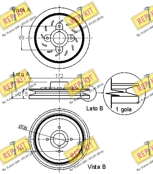 Belt Pulley, crankshaft