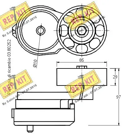 Belt Tensioner, V-ribbed belt