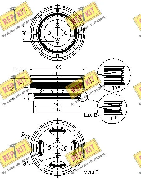 Belt Pulley, crankshaft