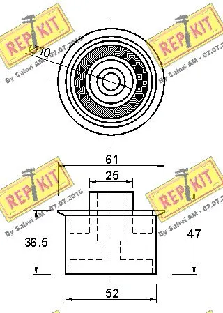 Deflection/Guide Pulley, timing belt