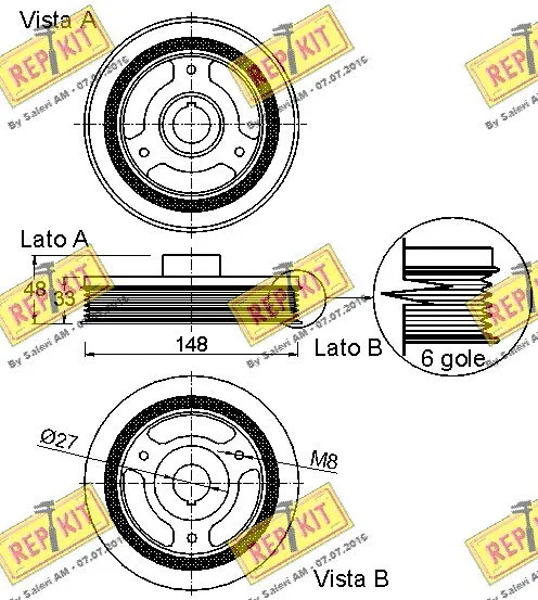 Belt Pulley, crankshaft