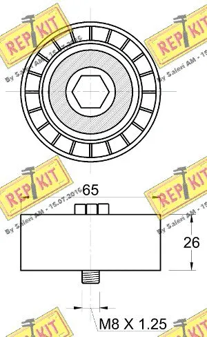 Deflection/Guide Pulley, V-ribbed belt