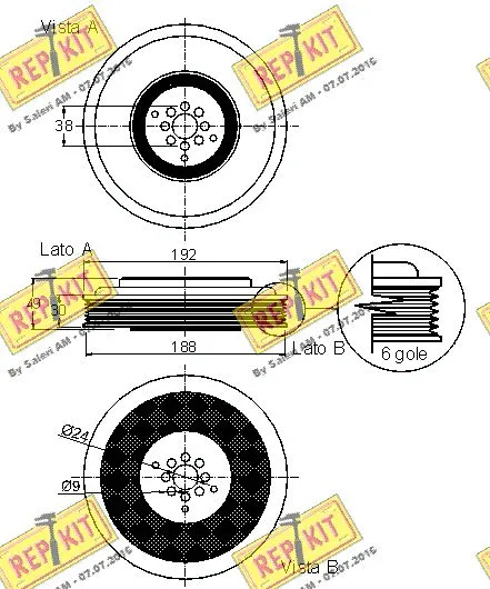 Belt Pulley, crankshaft