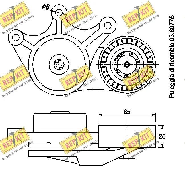 Belt Tensioner, V-ribbed belt