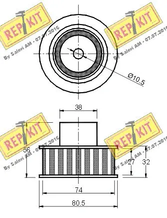 Deflection/Guide Pulley, timing belt