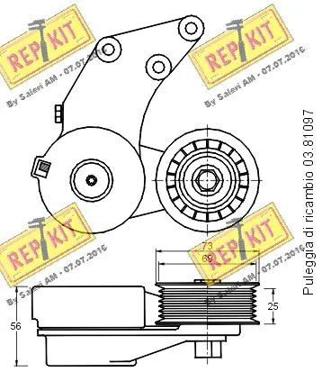 Belt Tensioner, V-ribbed belt