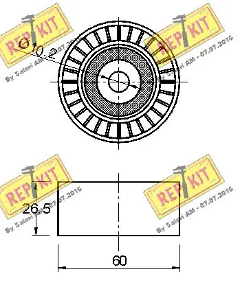 Deflection/Guide Pulley, V-ribbed belt